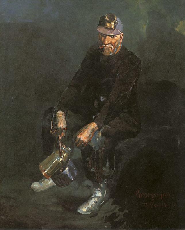 Luks, George The Miner France oil painting art